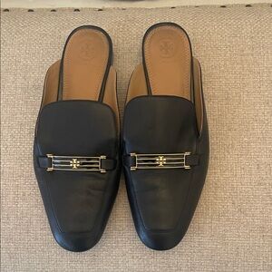 Tory Burch Black Loafers with Gold Accent